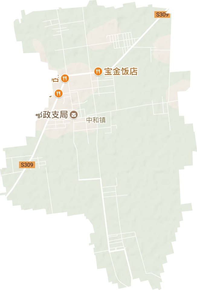 中和镇高清地形地图