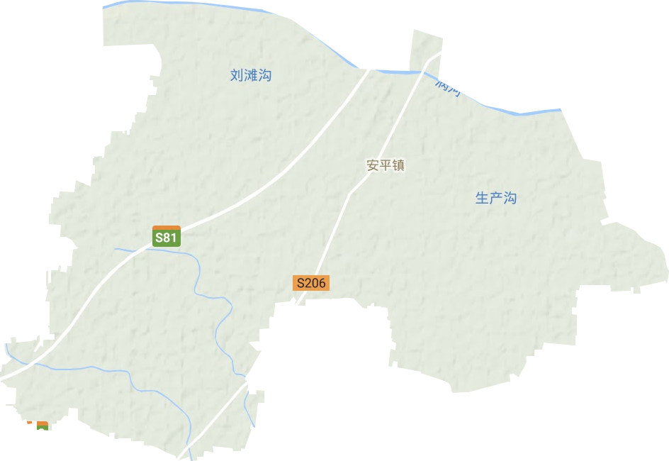 安平镇高清地形地图