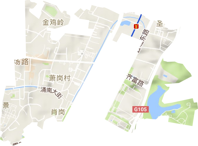 云城街道高清地形地图