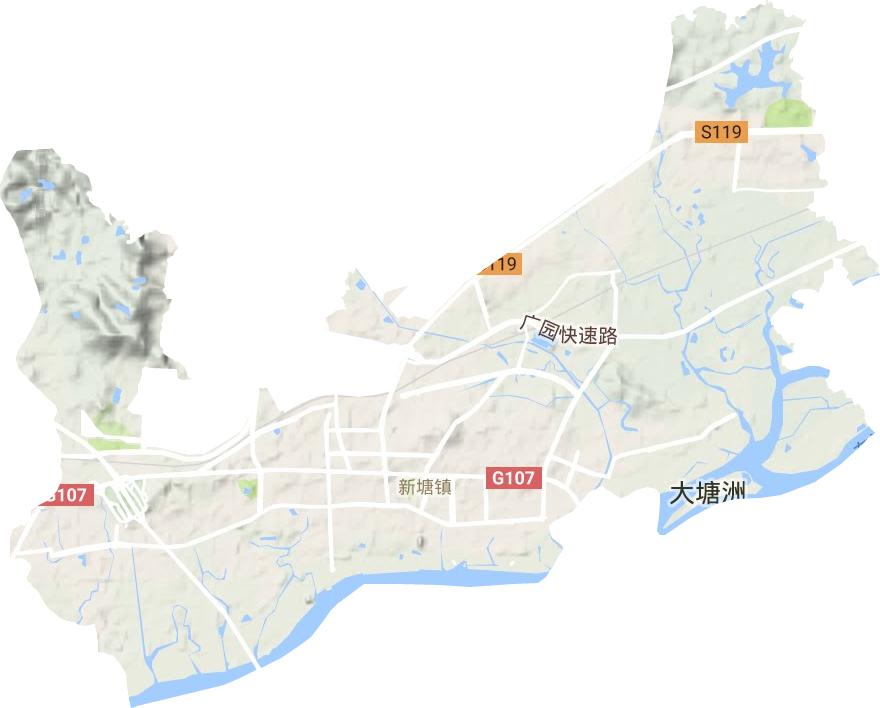 新塘镇高清地图图片