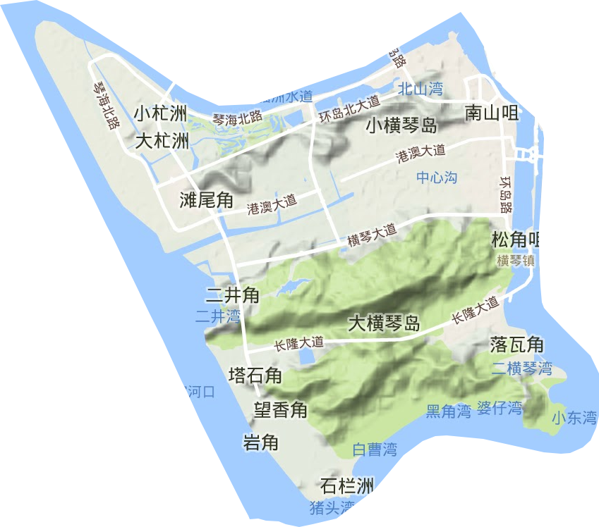 横琴地图图片