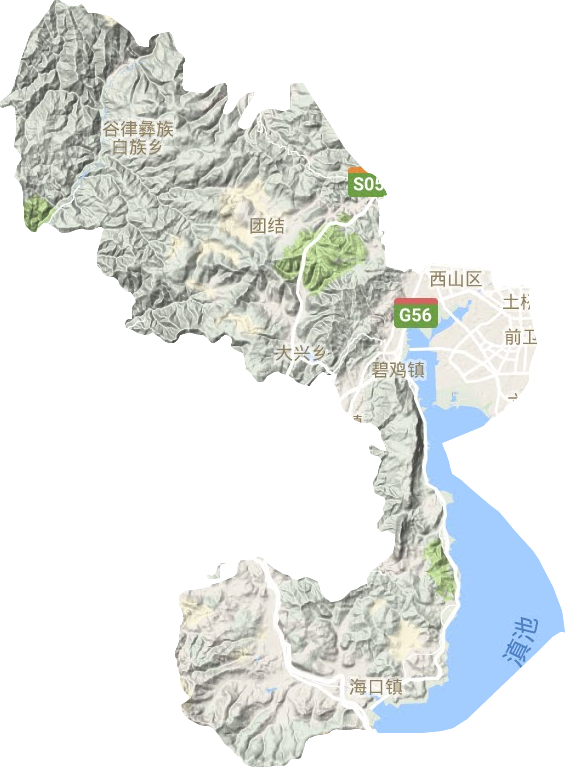 昆明西山区辖区范围图片