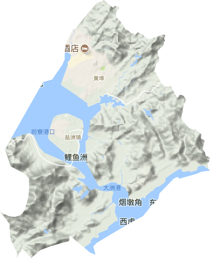 黄埠镇高清地形地图