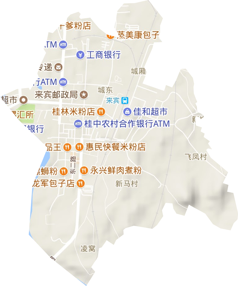 广西来宾市兴宾区地图图片