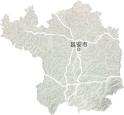 延安地区地图图片