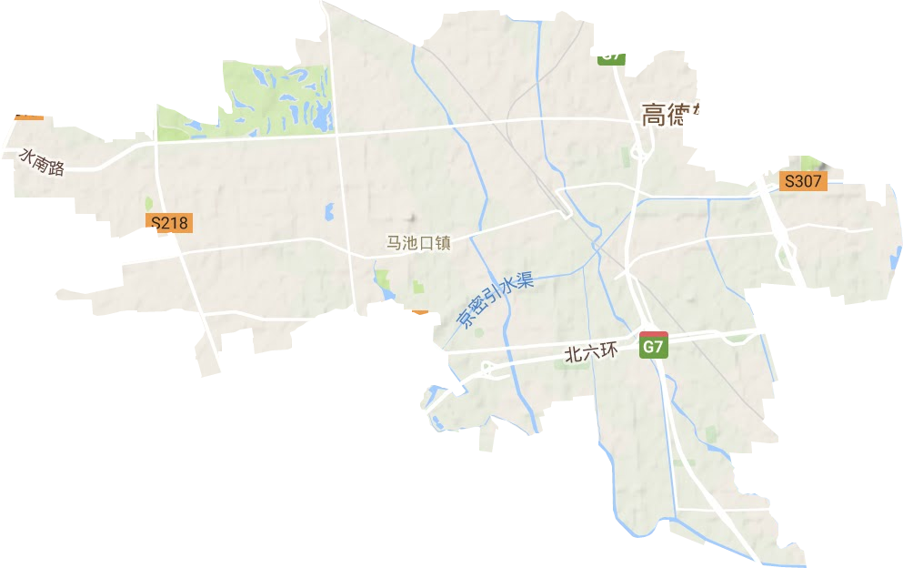 马池口地区办事处高清地形地图