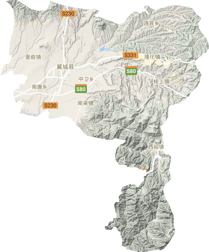 翼城县乡镇地图图片