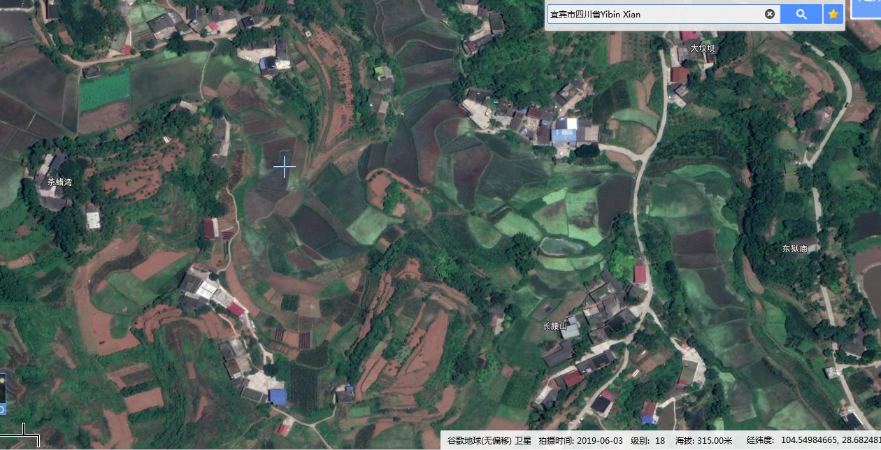 谷歌卫星地图高清2019村庄(四川)